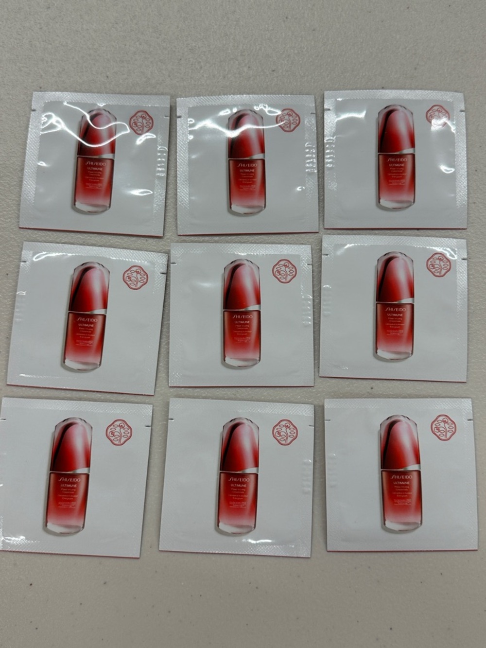 Shiseido Red Serum Sample Sachets Pack of 9 (2ml each) perfect for a week trip!